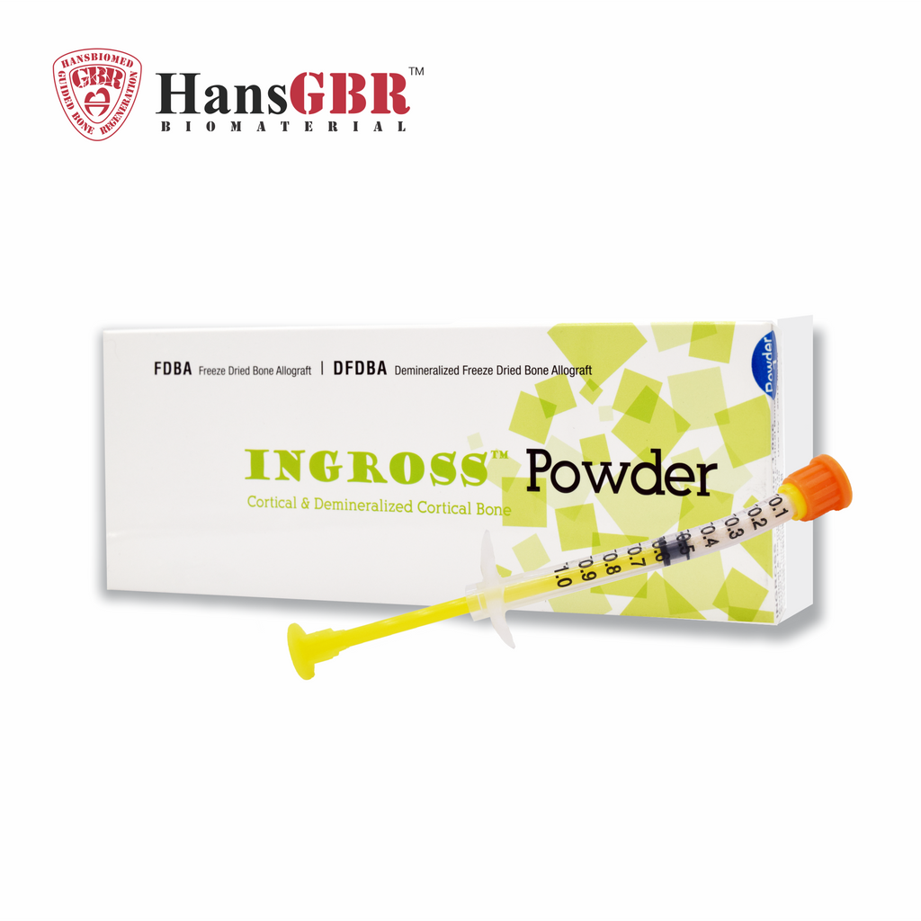 Ingross Powder cortical and demineralized cortical freeze dried bone allograft syringe